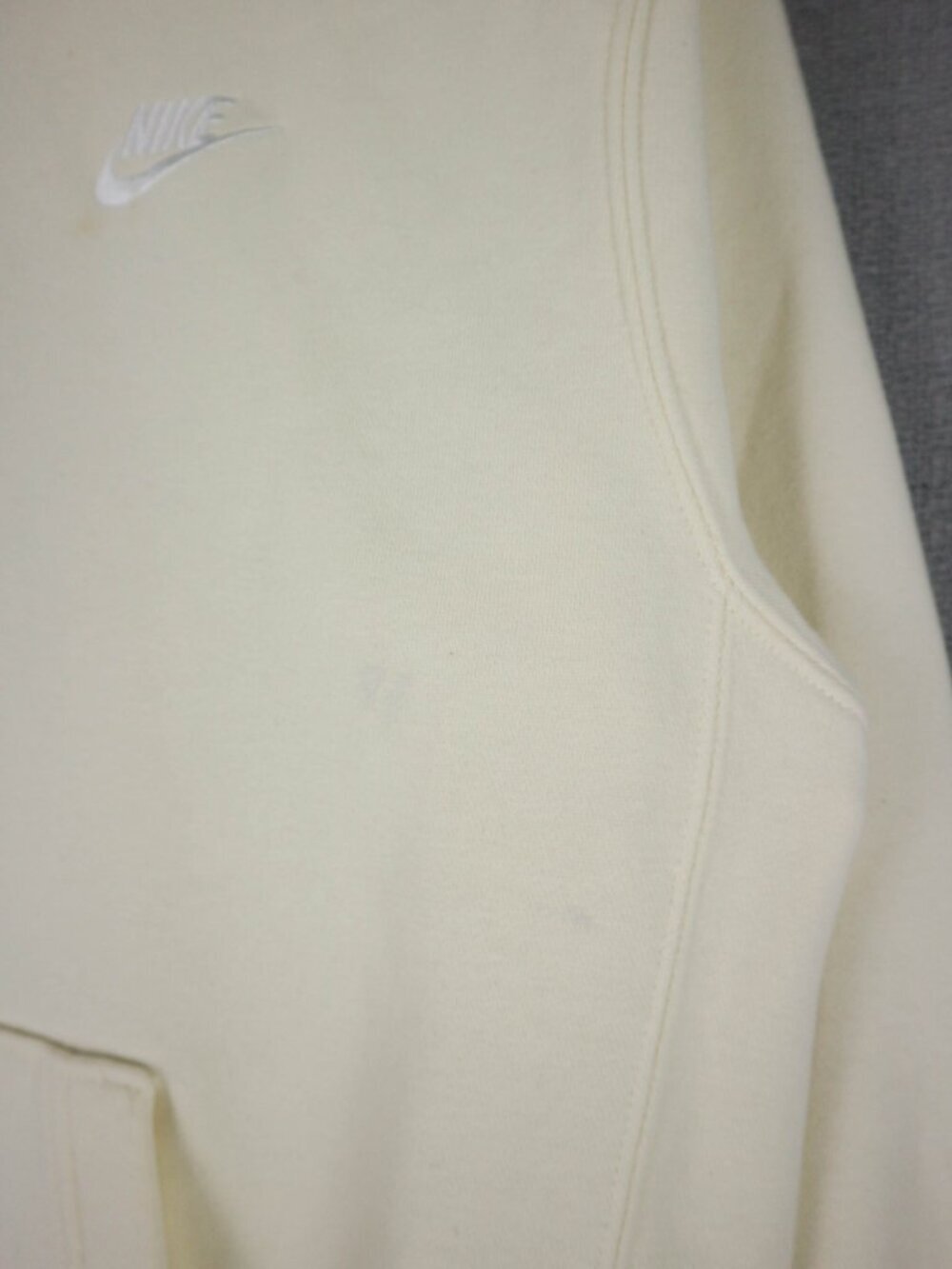 Nike Cream Yellow Cotton Pullover Hoodie Sweater Medium Womens as is - Picture 5 of 12